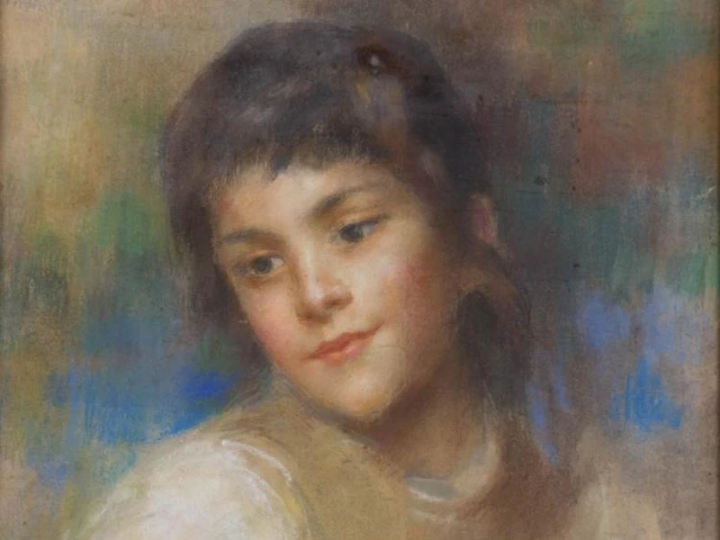 1857-Rinaldo Agazzi - Giovane ragazza